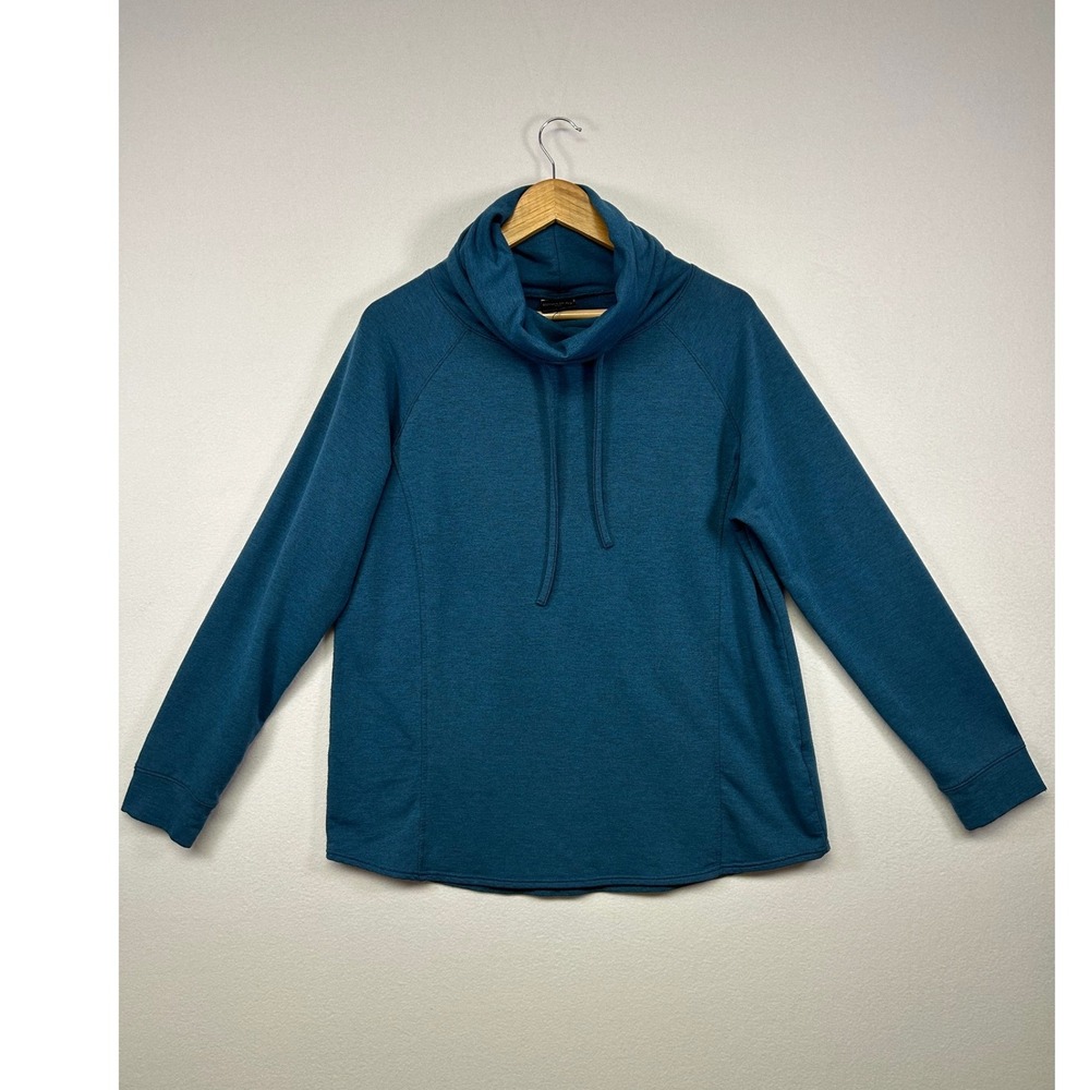 Gorpcore 32 Degrees Heat Womens XL Teal Funnel Neck Drawstring Pullover Top